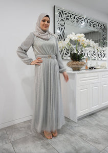 Venice Shimmer Dress- Silver