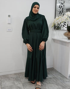 Milan Lux Dress  - EMERALD GREEN