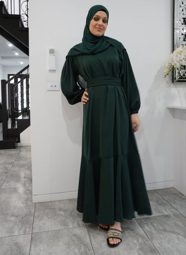 Milan Lux Dress  - EMERALD GREEN