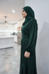 Milan Lux Dress  - EMERALD GREEN