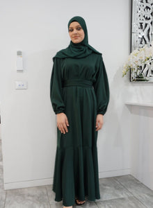 Milan Lux Dress  - EMERALD GREEN