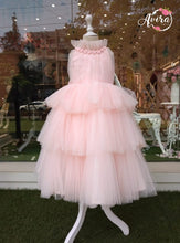 Load image into Gallery viewer, Peachy Tulle Princess Gown/ Frock