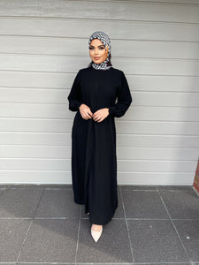 Merna Basic Abaya- Black