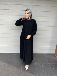 Merna Basic Abaya- Black