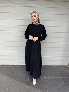 Merna Basic Abaya- Black