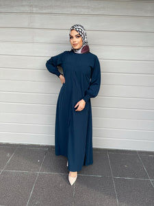 Merna Basic Abaya- Teal