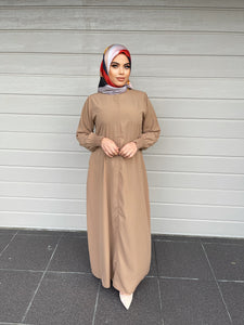 Merna Basic Abaya- Tan