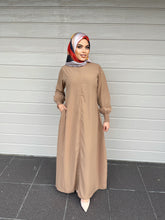 Load image into Gallery viewer, Merna Basic Abaya- Tan