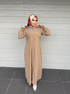 Merna Basic Abaya- Tan