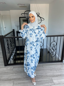 Yana Plus size Dress - Blue Floral