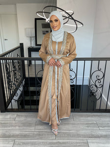 Zarah Kaftan/ Takshita set -Nude