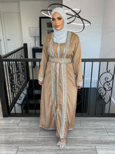 Load image into Gallery viewer, Zarah Kaftan/ Takshita set -Nude