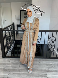 Zarah Kaftan/ Takshita set -Nude