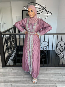 Zarah Kaftan/ Takshita set - Dusty Pink