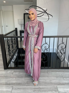 Zarah Kaftan/ Takshita set - Dusty Pink