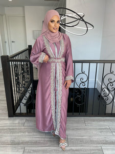 Zarah Kaftan/ Takshita set - Dusty Pink