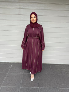 Nyle Lux Abaya- U.A.E - Plum