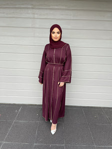 Nyle Lux Abaya- U.A.E - Plum