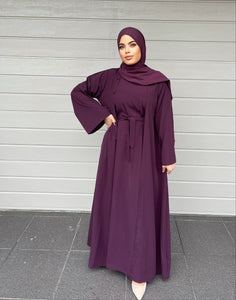 Nella Abaya Set - Burgundy (50 % OFF)