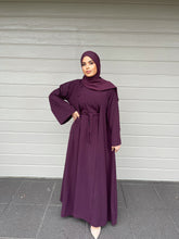 Load image into Gallery viewer, Nella Abaya Set - Burgundy (50 % OFF)