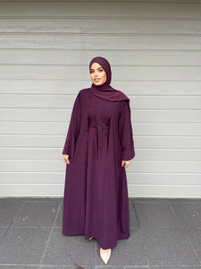 Nella Abaya Set - Burgundy (50 % OFF)