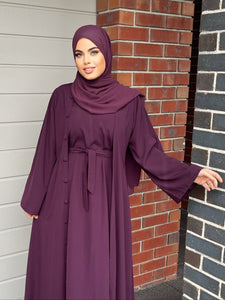 Nella Abaya Set - Burgundy (50 % OFF)