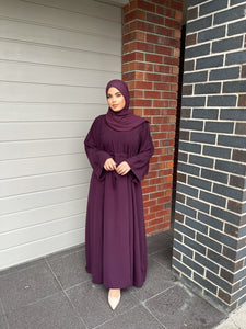 Nella Abaya Set - Burgundy (50 % OFF)