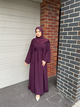 Load image into Gallery viewer, Nella Abaya Set - Burgundy (50 % OFF)