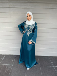 Teal bell sleeve Kaftan - Teal