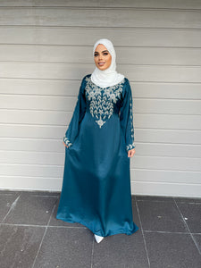 Teal bell sleeve Kaftan - Teal