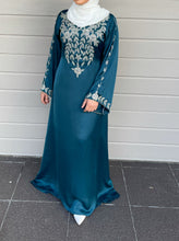 Load image into Gallery viewer, Teal bell sleeve Kaftan - Teal