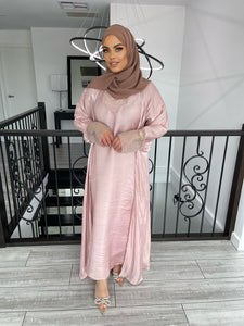 Kinzah Abaya Set - Blush Nude