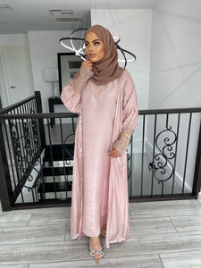 Kinzah Abaya Set - Blush Nude