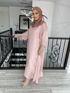 Kinzah Abaya Set - Blush Nude