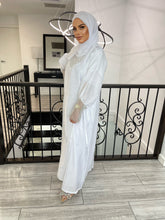 Load image into Gallery viewer, Kinzah Abaya Set - White