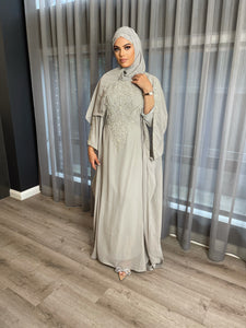 Pearl Kaftan - Grey with Silver embroidery (online only)