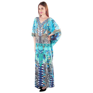 Blue Macaw - Printed Kaftan