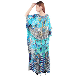 Blue Macaw - Printed Kaftan