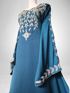 Teal bell sleeve Kaftan - Teal