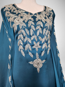 Teal bell sleeve Kaftan - Teal