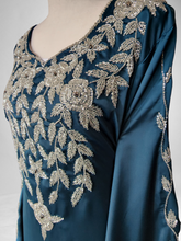 Load image into Gallery viewer, Teal bell sleeve Kaftan - Teal