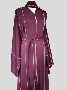 Nyle Lux Abaya- U.A.E - Plum