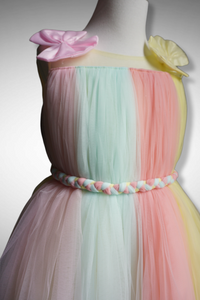 Pastel Rainbow Tutu Frock Gown