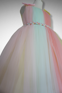 Pastel Rainbow Tutu Frock Gown