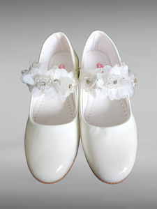 Kids White Daisy Shoes