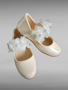 Kids Beige Daisy Shoes