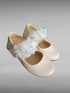 Kids Beige Daisy Shoes