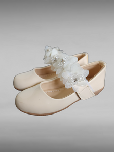 Kids Beige Daisy Shoes