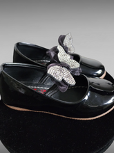 Load image into Gallery viewer, Kids Black Butterfly Shoes