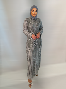 Bella Evening Dress -Grey